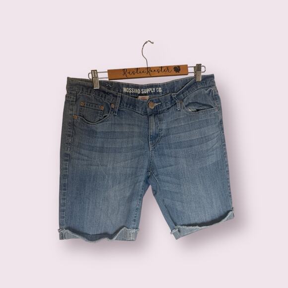 Womens Mossimo Bermuda Jean Shorts Size 15  Summer Cool Babe - Picture 5 of 7